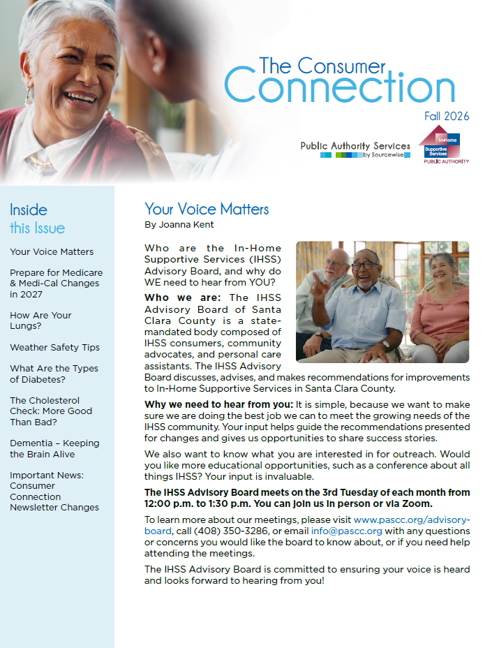 Image of the cover of the Consumer Connection Newsletters from the winter 2026 issue
